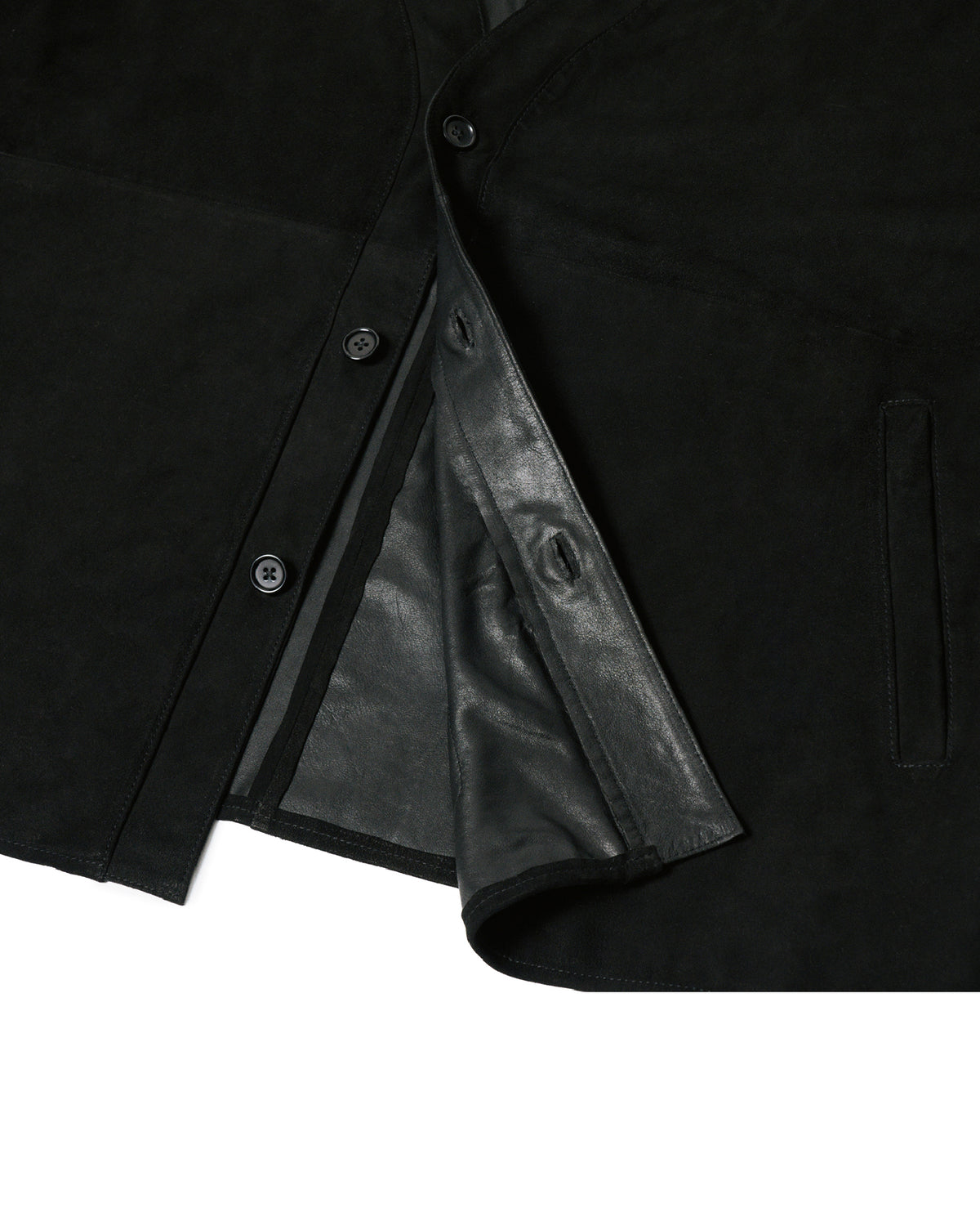 Morphee × BOUTIQUE  SUEDE BLACK CARDIGAN JACKET（モルフェ×ブティックスエードブラックカーディガンジャケット）