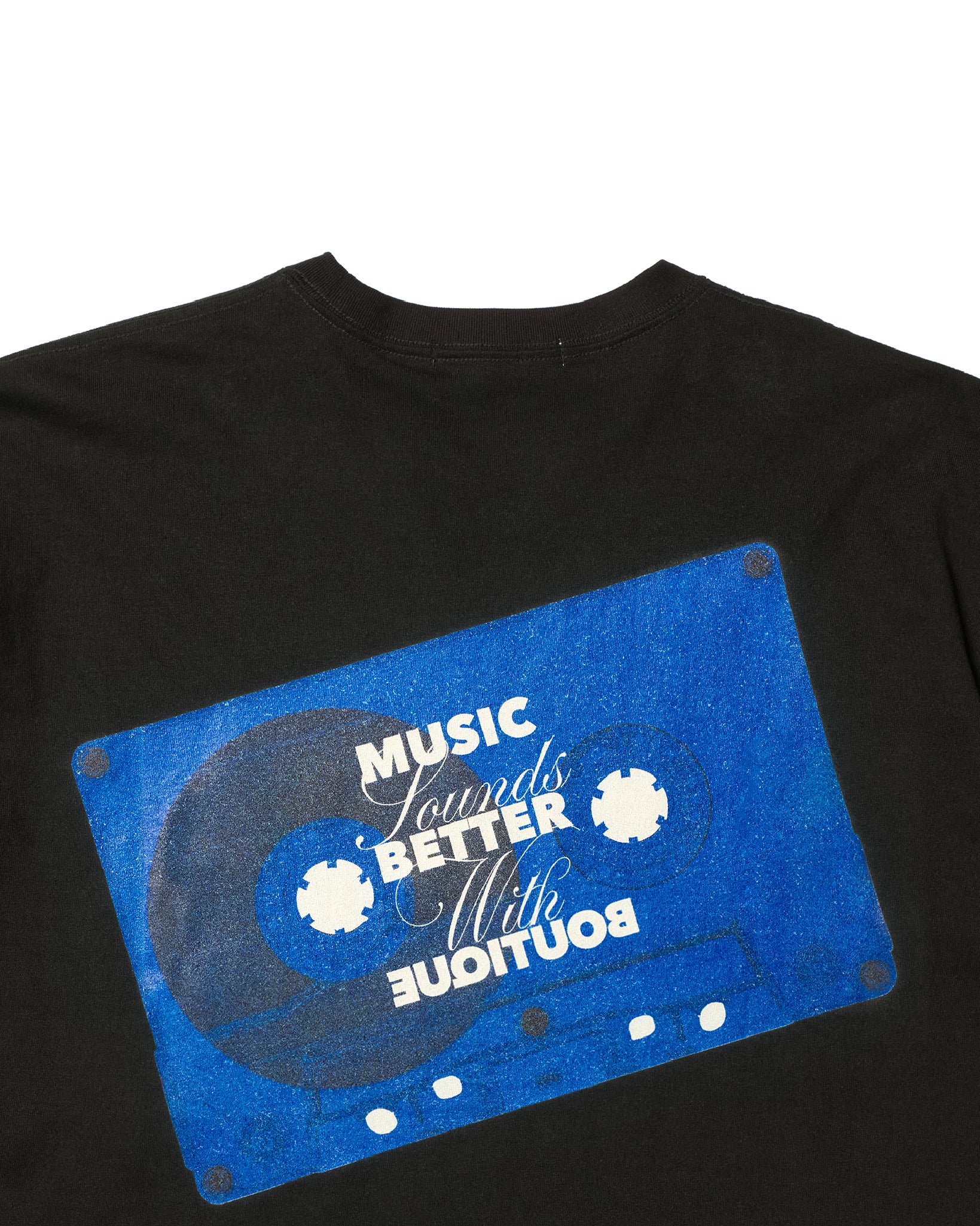 BOUTIQUE CASSETTE TAPE TEE BLACK（ブティックカセットテープTシャツ