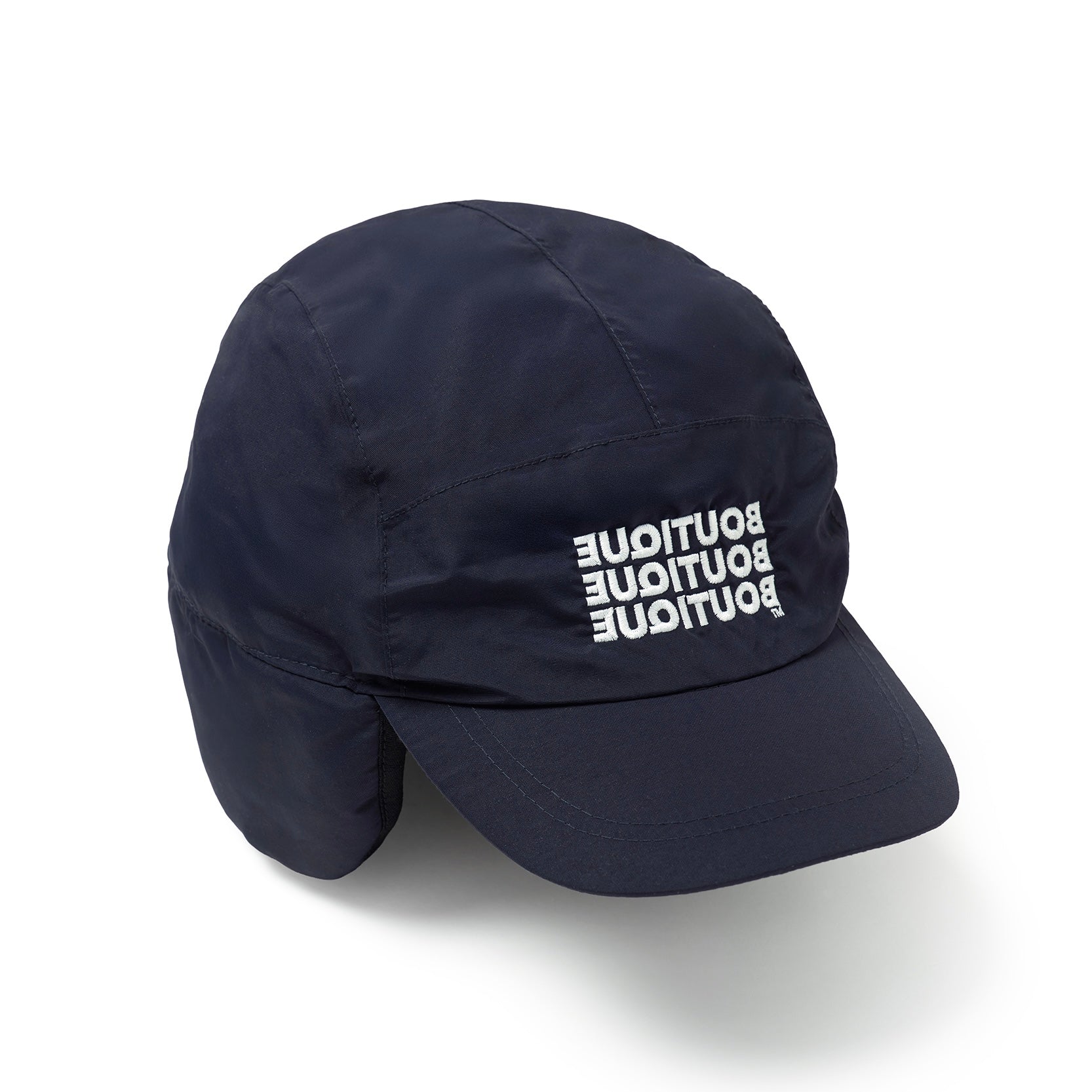 BOUTIQUE NYLON × FLEECE EARFLAP CAP NAVY（ブティックナイロン×フリースイヤーフラップキャップネイビー）｜ONLINE BOUTIQUE（オンラインブティック）